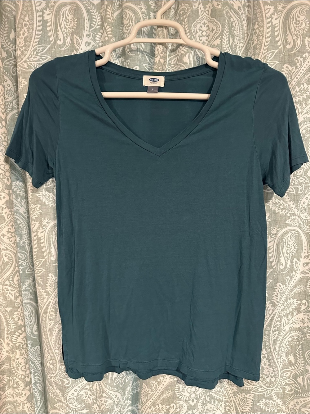 Old Navy Teal V-Neck Short Sleeve Tee